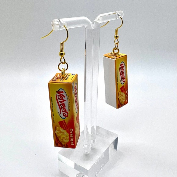 Velveeta Earrings - Football Rotel Cheese Box Earrings - Mini Brands Earrings - Picture 5 of 7